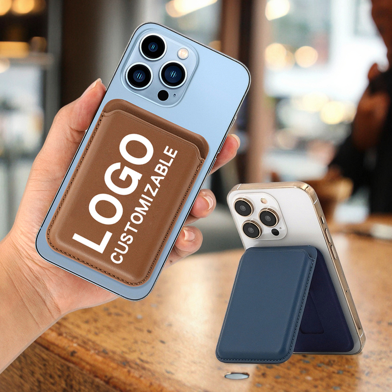 PU Leather Foldable Card Pocket Magnet