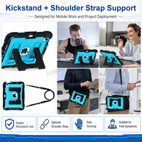 Étui en silicone PC antichoc robuste avec support, sangle d'épaule et porte-stylo pour iPad Mini 6 7 2021 2024 OEM ODM