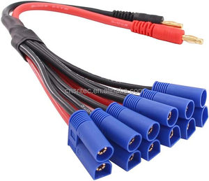 Câble de connecteur femelle et mâle <span class=keywords><strong>RCA</strong></span> d'alimentation directe d'usine SR-ec2 2P pour batterie au lithium polymère d'hélicoptère de voiture RC - Product Image 2