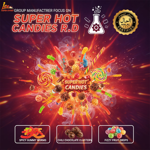 Produttore di caramelle gommose all'ingrosso Halal alla rinfusa Super acido fruttato sapore acido vermi gommosi caramelle dolci - Product Image 5