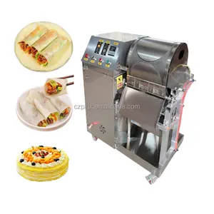 不锈钢热卖罗蒂薄饼制作机/中国圆形烤鸭蛋糕机/煎饼制作机