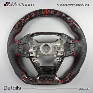 Volante de fibra de carbono forjado rojo personalizado para Honda Civic Si Type-R FK8 Coupe 10ª generación 2016-2021 CR-V - Product Image 6