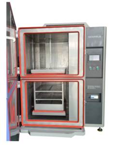 De Kamer Van De Koude En Hitteschoktest Is Een Opgeschorte Kamer Van Het Mandtype Met Twee Dozen Met Snelle Temperatuuromschakeling - Product Image 4