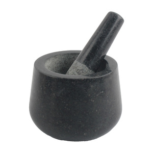 Heavy Duty Natural Black Granite Mortar and Pestle Set Heavyweight Spice <b>Herb</b> <b>Grinder</b> Guacamole Pestle Mortar Bowl <b>for</b> Kitchen - Product Image 4