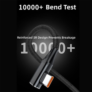 Cable USB C de 90 Grados, PD 120W 6A, Tipo C, USB C a USB C, Cable de Datos y Carga para iPhone y <span class=keywords><strong>Samsung</strong></span>, Carga Rápida - Product Image 6