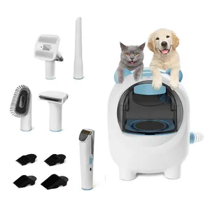 Jesun Pet Grooming Kit Vacuum Dog Hair Vcauum Dog Grooming Kit Cat Hair Remover With 5 Cleaning Tools Removal Pet Hair