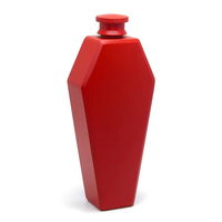 Petaca de metal plateado para alcohol, regalo genial para hombres, petaca de licor de acero inoxidable con forma de ataúd, novedad de Christ Church