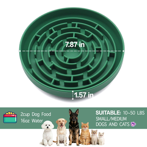 Tazón de Silicona Antideslizante para Perros, Duradero, Fácil de Limpiar, con Ventosa, para una Alimentación Lenta y Saludable, Anti-Asfixia - Product Image 3