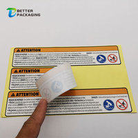 Étiquettes adhésives en vinyle avec impression Rectangle, pièces, autocollants d'avertissement de danger, impression personnalisée, couleur rouge