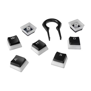 ราคาขายส่งแท้ 100% มีสินค้าในสต็อก HyperX Pudding Gaming Keycaps ชุดคีย์บอร์ด 104 ปุ่ม ภาษาอังกฤษ (US) - สีดำ/ขาว - Product Image 1