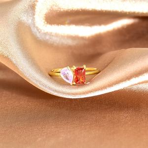 Anillo de Boda de Plata de Ley 925 con Doble Piedra Toi Et Moi, Corte Pera, Moissanita, Certificado, Engaste de Puntas, Personalizado para Mujer - Product Image 4