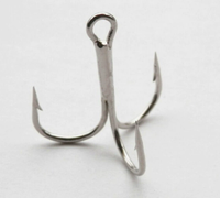 Hameçons triples en acier à haute teneur en carbone MF 8248, plaqués étain, différentes formes, plusieurs tailles, pour la pêche au bar en eau salée, 3x super résistants