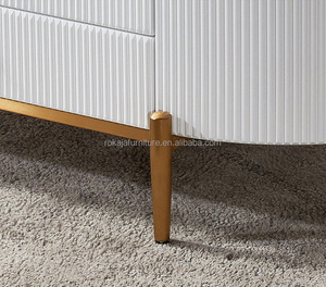 Italian Black Gold <strong>TV</strong> <strong>Stand</strong> Luxury Living Room Oval Rock Slab Coffee Table <strong>TV</strong> <strong>Stand</strong> Double <strong>Pine</strong> Antiseptic Drawer <strong>TV</strong> <strong>Stand</strong> - Product Image 3