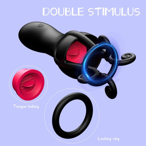 Brinquedos Sexuais Masculinos Vibrador Peniano, Masturbador Masculino Treinador Peniano para Homens com 10 Vibrações para Estimulação do Glande - Product Image 6