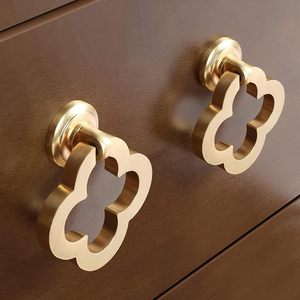Antik Messing Anhänger Griff <span class=keywords><strong>Ring</strong></span> ziehen <span class=keywords><strong>Gold</strong></span> Schrank Griffe Kleider schrank Küchen schrank zieht Schublade Knöpfe Küchen schrank Griff - Product Image 6