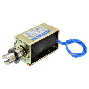DC 24V 55N 10mm İnme çekme itme tipi açık çerçeve Solenoid Electromagnet doğrusal hareket JF-1264B - Product Image 1