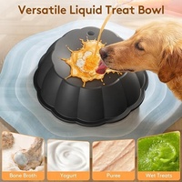 Bol interactif 2-en-1 en silicone pour chien, jouet de léchage et distributeur de nourriture lente, grande capacité, antidérapant, pour tous les chiens, adapté aux régimes alimentaires post-opératoires