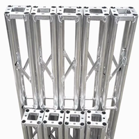 Structure d'éclairage modulaire carrée en acier portable et pliable 200x200mm, légère et capable de supporter 500kg, pour utilisation sur scène