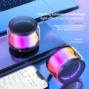 원래 360 도 다채로운 조명 쇼 무선 BT 스피커 미니 휴대용 LED 서브 우퍼 서라운드 사운드 스피커 PC 전화 TV - Product Image 3