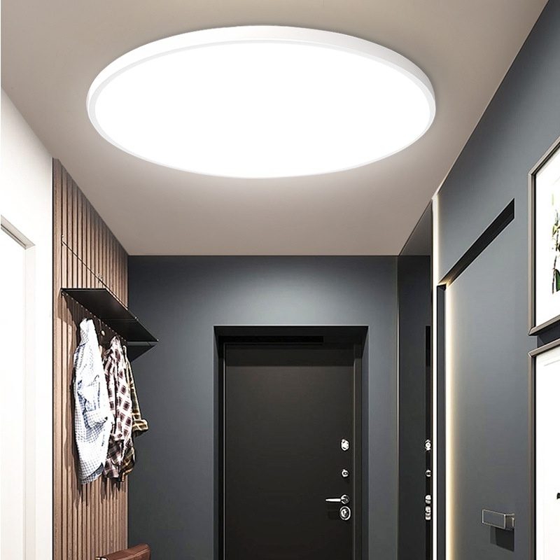 Modern LED Three-Proof Ceiling Lamp for Bathroom Balcony Bedroom Kitchen Aisle Corridor Waterproof with Plastic Base