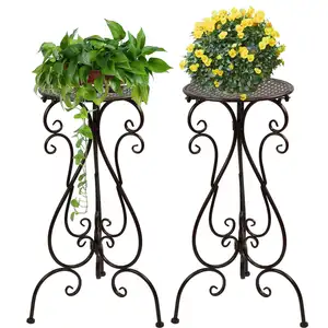 Alta Qualidade Pequeno Obiects Ideal Africano Planta Stand Flower Stand Display Metal Decoração Ball Garden