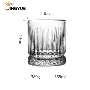 Ly Đá <span class=keywords><strong>In</strong></span> Tùy Chỉnh Độc Đáo Bán Sỉ JINGYUE 355Ml 12Oz Ly Uống Rượu Whisky Pha Lê Đế Nặng Cổ Điển Có Hàng - Product Image 5
