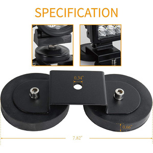 <span class=keywords><strong>Led</strong></span> <span class=keywords><strong>Light</strong></span> Bar Magnetic gắn chân đế phổ Sucker chủ nam châm cơ sở gắn kết cho off road lái xe ánh sáng đèn sương mù <span class=keywords><strong>LED</strong></span> - Product Image 3