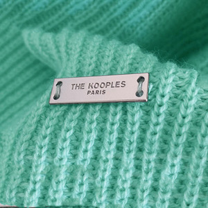 Hot bán DIY vuông kim loại thẻ Die-cast quần áo thương hiệu logo nhãn với lỗ tùy chỉnh may thẻ - Product Image 2