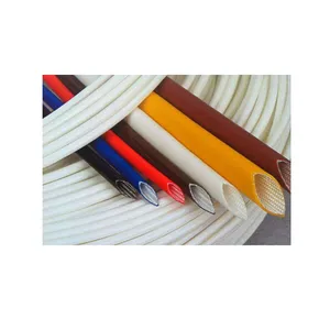 1500V 13 14 Vermelho Amarelo Laranja Preto Branco no interior da fibra de resina de silicone tubulação do psiquiatra de calor sleeving da fibra de vidro da tela exterior