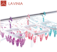 Lavinia Platzsparendes, umweltfreundliches, polygonales Design, tragbarer, faltbarer Badezimmer-Kleiderschrank, Wäscheständer, Schuhtasche, Wohnzimmer-Clips, PP
