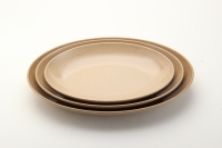 Assiettes ovales de dîner de haute qualité, style classique, 10, 11, 14 pouces, incassables, écologiques, vaisselle biodégradable pour les fêtes