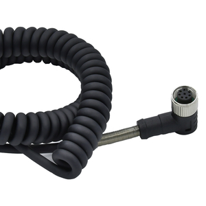 Настраиваемая ПВХ Куртка M12 2/3/4/5/12/17Pin кудрявый шнур для управления питанием спиральный кабель Поддержка для автомобильных авиационных головных разъемов - Product Image 5