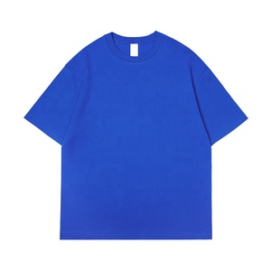 T-shirts OEM personnalisés de haute qualité 100% coton 250gsm pour hommes T-shirt uni personnalisé avec impression de LOGO de marque vierge pour hommes - Product Image 3