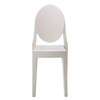 Prêt à expédier Accueil plastique importé cadre oriental moderne italien style européen pédicure cristal clair acrylique chaises de salle à manger