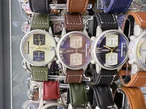 Montre à quartz pour homme HYF-A215, chronographe analogique, boîtier en acier inoxydable, bracelet en cuir, cadran de 40 mm, design minimaliste et tendance - Product Image 3