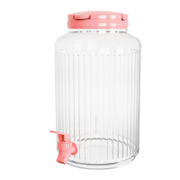Distributeur de boissons en plastique transparent vert clair de 4,4 L, distributeur de boissons de 1 gallon pour la cuisine, distributeur en plastique avec robinet