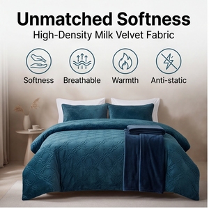 Ensemble de couvre-lit en velours floral 3D stéréoscopique personnalisé OEM/ODM, ensemble de literie en flanelle douce et chaude, certifié OEKO-<span class=keywords><strong>TEX</strong></span> - Product Image 1
