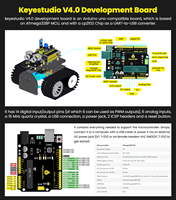 Kit de Robot Tanque Mini DIY V3.0 Mejorado con Bluetooth, Coche de Codificación STEM, Evitación de Obstáculos, Proyectos Programables, Kits de Robótica de Tanques para Arduino