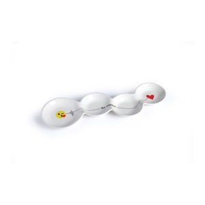 Be Happy <b>Snack</b> <b>Tray</b> 35cm With Emoji And Heart Design For Party Tableware - Product Image 1