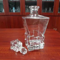 Изготовленная на заказ водка для виски 75 cl, красивый стеклянный графин, стеклянная пробка