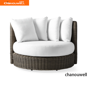 Chaise longue d'extérieur rotative toutes saisons, en <span class=keywords><strong>résine</strong></span> <span class=keywords><strong>tressée</strong></span> avec structure en aluminium - Product Image 5