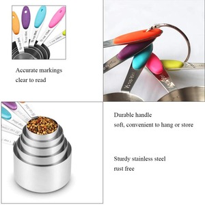 Tazas <span class=keywords><strong>de</strong></span> medición y cucharas <span class=keywords><strong>de</strong></span> medición <span class=keywords><strong>de</strong></span> acero inoxidable, juego <span class=keywords><strong>de</strong></span> 10 piezas, servicio OEM - Product Image 3