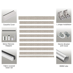 <span class=keywords><strong>Persianas</strong></span> Zebra al por Mayor, <span class=keywords><strong>Persianas</strong></span> Enrollables Dobles Eléctricas con Resorte, <span class=keywords><strong>Persianas</strong></span> Zebra Inalámbricas para Sala <span class=keywords><strong>de</strong></span> Estar - Product Image 3