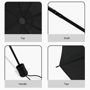 Parapluie pliable de 21 pouces, compact, léger, protection UV, portable, imperméable, ouverture manuelle, poignée en <span class=keywords><strong>plastique</strong></span>, logo personnalisé, extérieur - Product Image 3