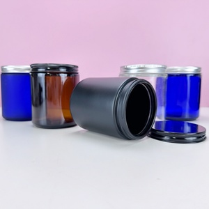 Frasco de Vidrio Ámbar Redondo para Velas de 30ml, 50ml, 100ml, 150ml, 250ml y 500ml con Tapa Negra y Dorada, Suministro de Fábrica - Product Image 3