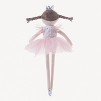 Peluche Coton PP Lapin Unisexe Anti-stress Halloween, Poupée Fille de Ballet Rose Mignonne avec Robe de Princesse et Cœur Doux, Personnalisable