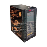 Oumeiete SC16 Mini Réfrigérateur de Comptoir pour Magasin, Vitrine Réfrigérée pour Caviar avec Porte Vitrée