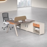 Mobilier contemporain pour petit bureau à domicile Poste de travail partagé avec table fonctionnelle pour bureau à domicile