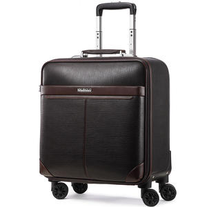 Valise de voyage d'affaires en PU de 18 pouces, robuste et durable, avec roues en aluminium ABS, valise à roulettes, valise à roulettes pivotantes, bagage - Product Image 5