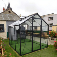 Serre de jardin moderne en métal et aluminium avec verre trempé, imperméable, facile à assembler, pour la maison, la cour, les mariages, le camping